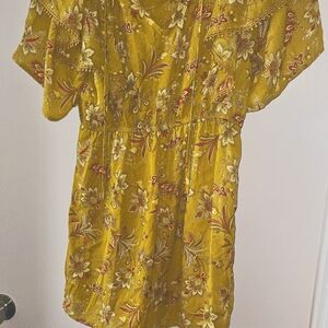 Multi Print Mustard Romper